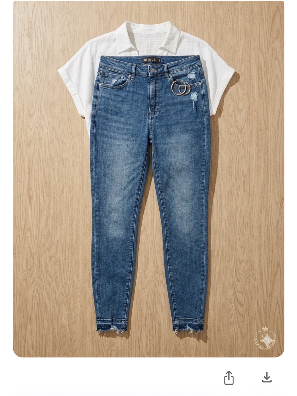 High-Rise Skinny Jeans in Medium Blue